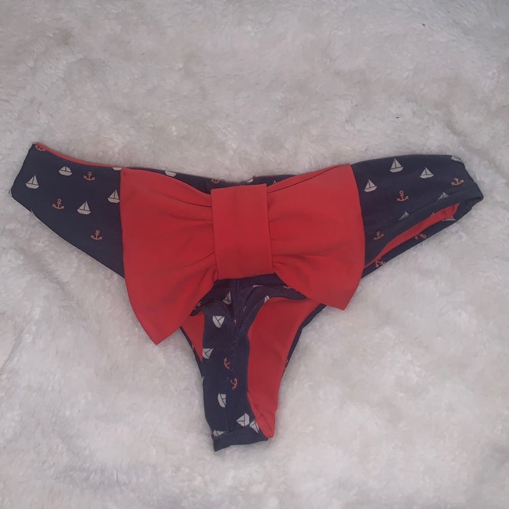 Lolli red white and blue bow bottoms rare